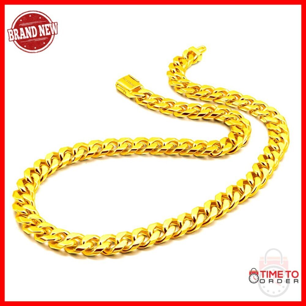 Sterling Silver Miami Cuban Link Chain Necklace 10-12MM 18-30 Inch